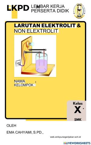 Larutan Elektroit dan Non Elektrolit