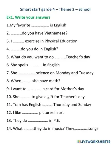 Smart start grade 4 theme 2