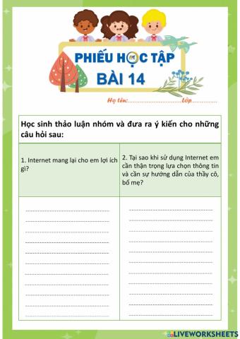 Bài thực hành vận dụng 14