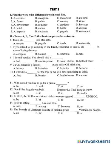 Lop 7- unit 6- test 2