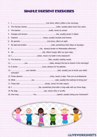 Simple present exercises