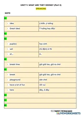 E4U9 (speaking) WHAT ARE THEY DOING? (Part2) -nuongnguyen