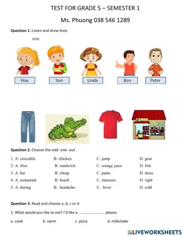 Smartstart 5 - test 2 - semester 1