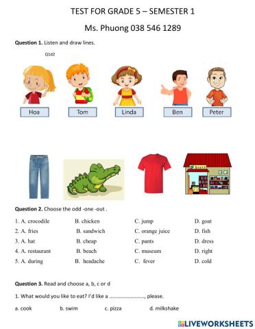 Smartstart 5 - test 2 - semester 1