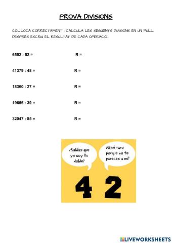 Prova divisions 5é