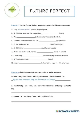 Lesson 53 - FUTURE PERFECT