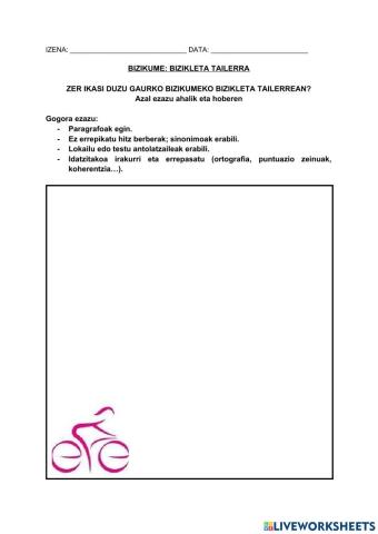BIZIKUME - Bizikleten tailerra