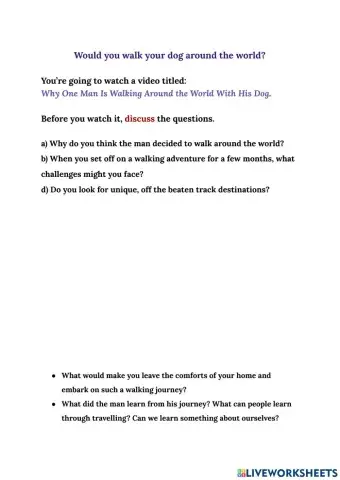 Would you walk your dog around the world?