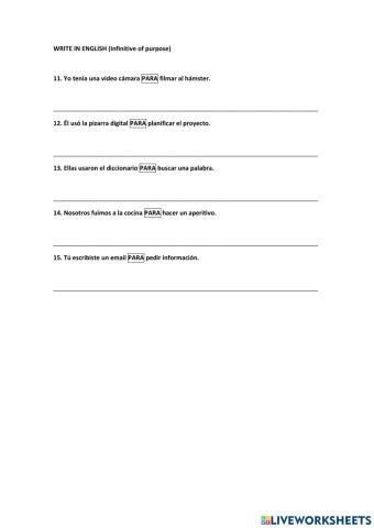 Infinitive of purpose part 3