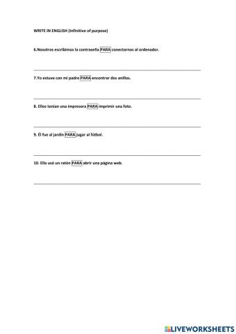 Infinitive of purpose part 2