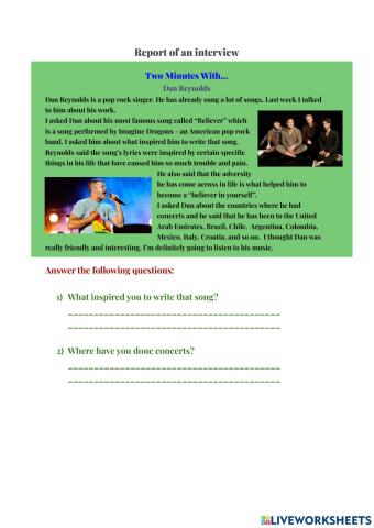 Report of an interview