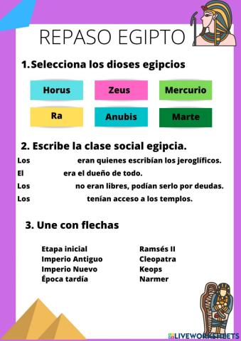 Repaso Egipto 1º ESO