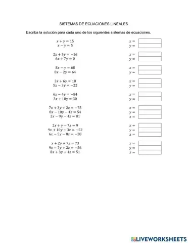 ACT1. SISTEMAS DE ECUACIONES LINEALES