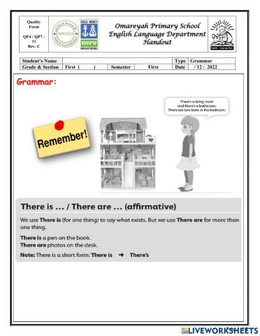 There is - There are