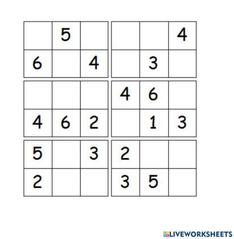 6x6 Sudoku