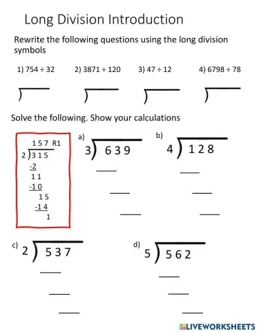 Long Division Intro