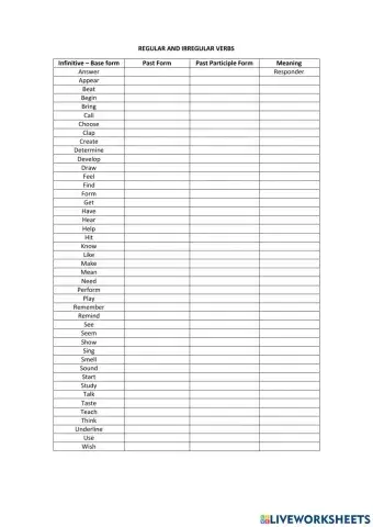 Term 4 verbs 1st year