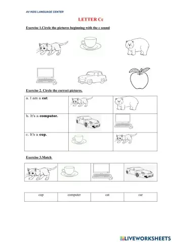 PBT Unit 1 Letter Cc Mrs.Thuy