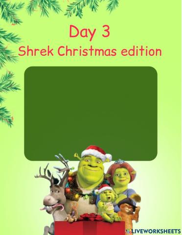 «Shrek» Christmas activites