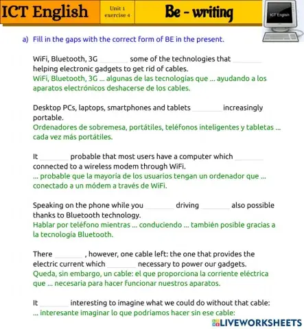 ICT 1.4 - Be - Writing