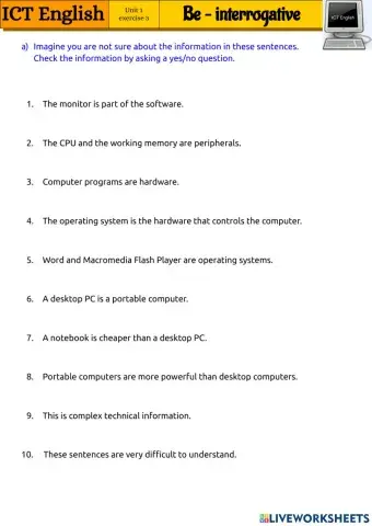 ICT 1.3 - Be - interrogative
