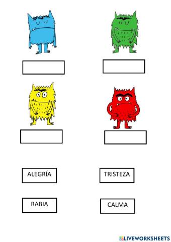 Combinar color monstruo con emoción