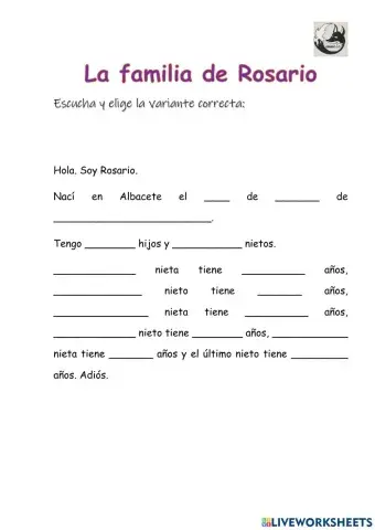 La familia de Rosario