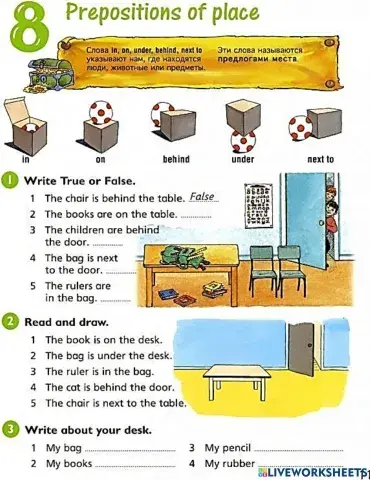 Prepositions of place