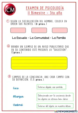 EXAMEN DE PSICOLOGIA IIB