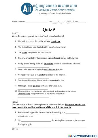Quiz 5