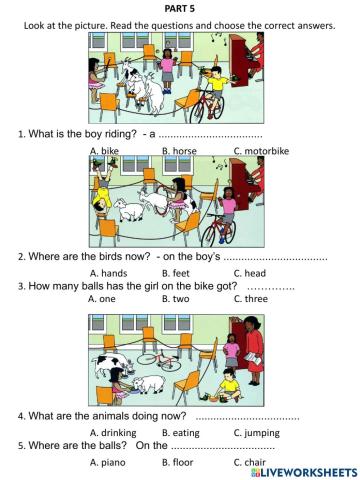 English Starters - Test 3 - RW - Part 5