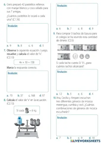 Ejercicios multipliccion