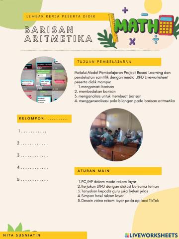 LKPD Barisan Aritmetika