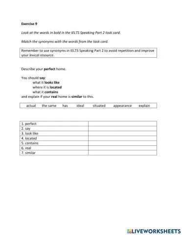 IE2, Unit 1, Speaking, Exercise 9