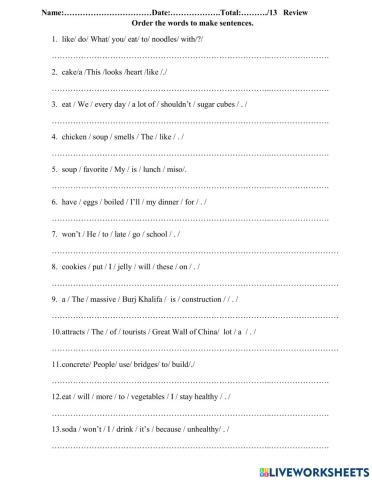 Review for 1st term test G4