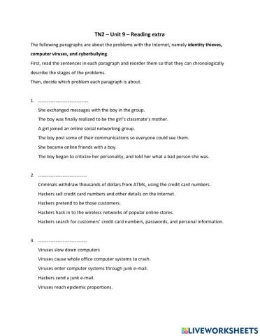 TN2 - Unit 9 - Extra reading