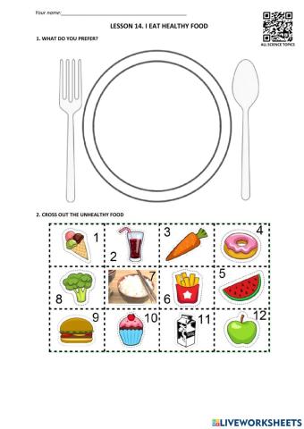 Lesson 14. I eat the healthy food