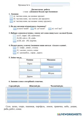 Діагностична робота