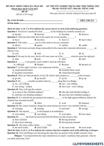 ĐỀ TN số 48-2022T