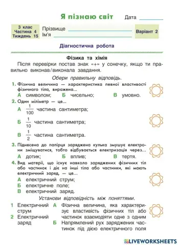 ЯПС Діагностична робота Фізика ІІв.