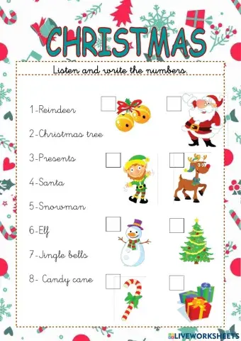 Christmas vocabulary