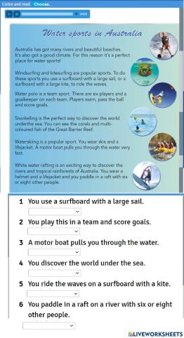 Water sports in australia