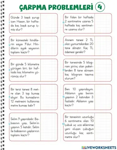 Çarpma Problemleri-4
