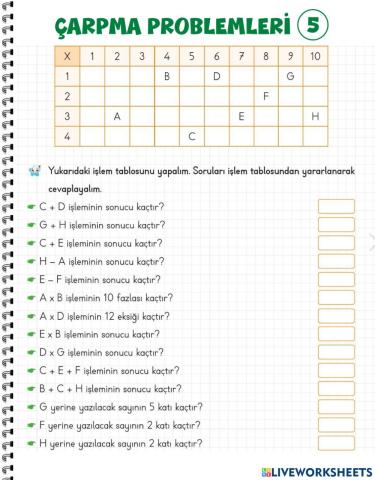 Çarpma Problemleri-5