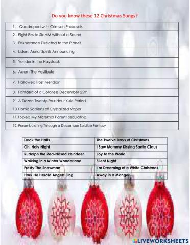 Do you know these 12 Christmas songs?