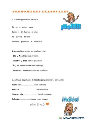 Pronombres personales