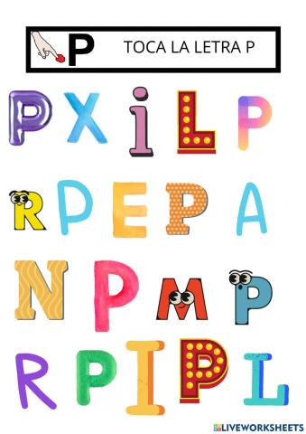 Toca la letra p