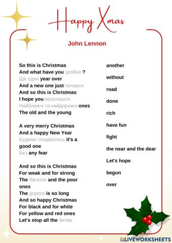 Happy Xmas John Lennon