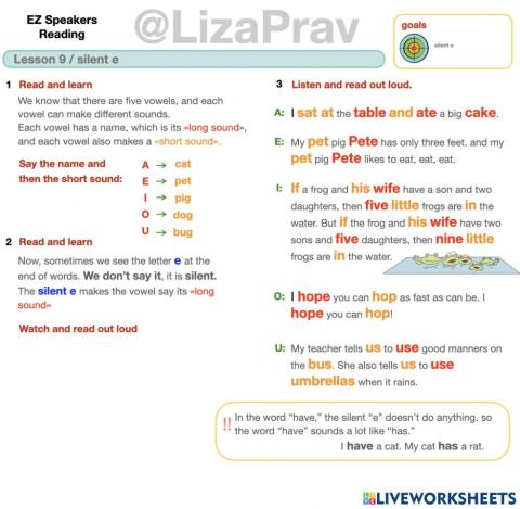 EZ Reading lesson 9