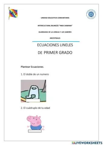 Inecuacones lineales